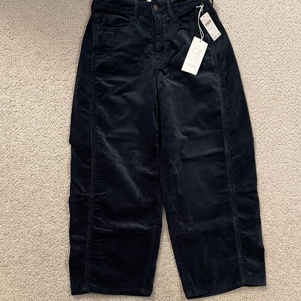 Pilcro Navy Corduroy Pants